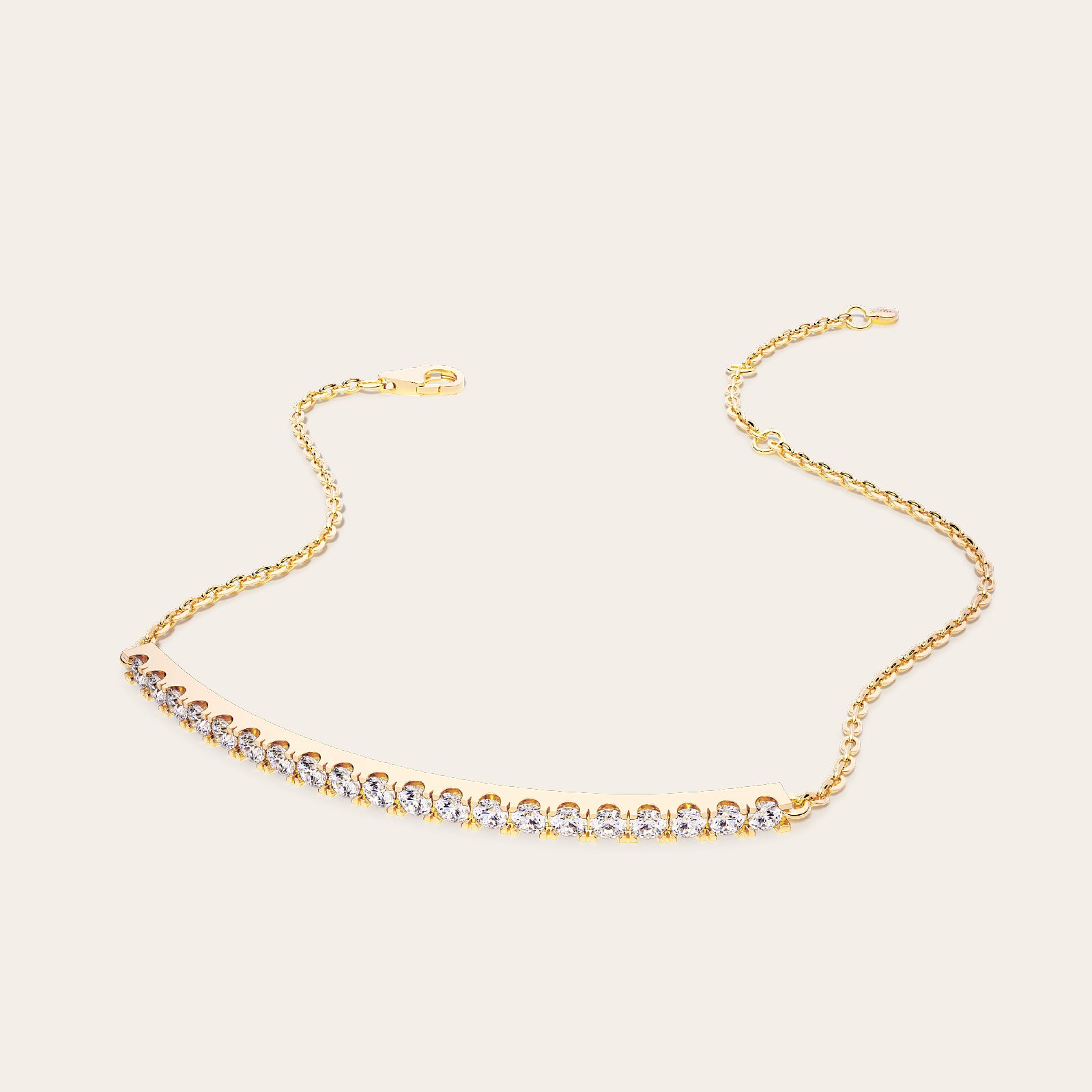 Ana Bracelet front view – Gold 16-18cm, Gold 18-20cm