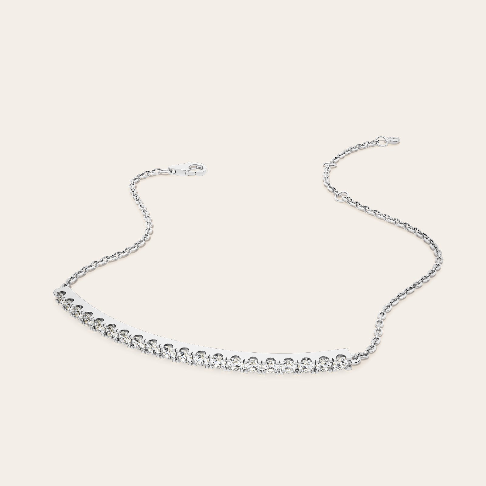 Ana Bracelet front view – Silver 16-18cm, Silver 18-20cm