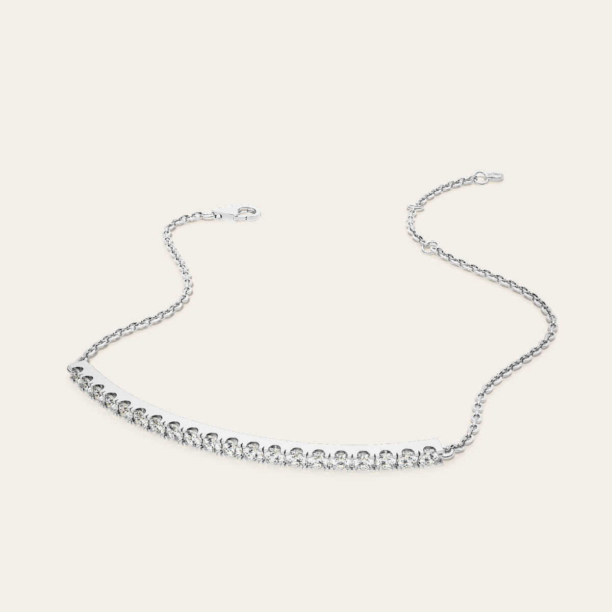 Ana Bracelet front view – Silver 16-18cm, Silver 18-20cm