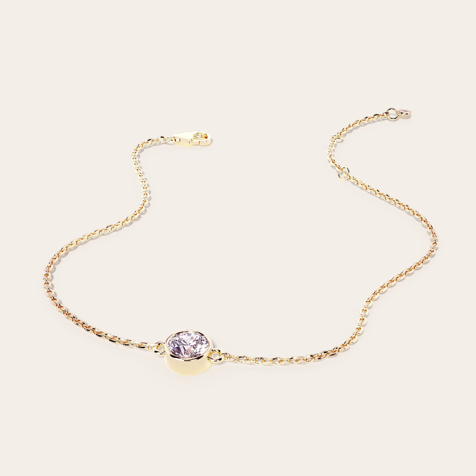 Lucina Bracelet front view – Gold 16-18cm, Gold 18-20cm