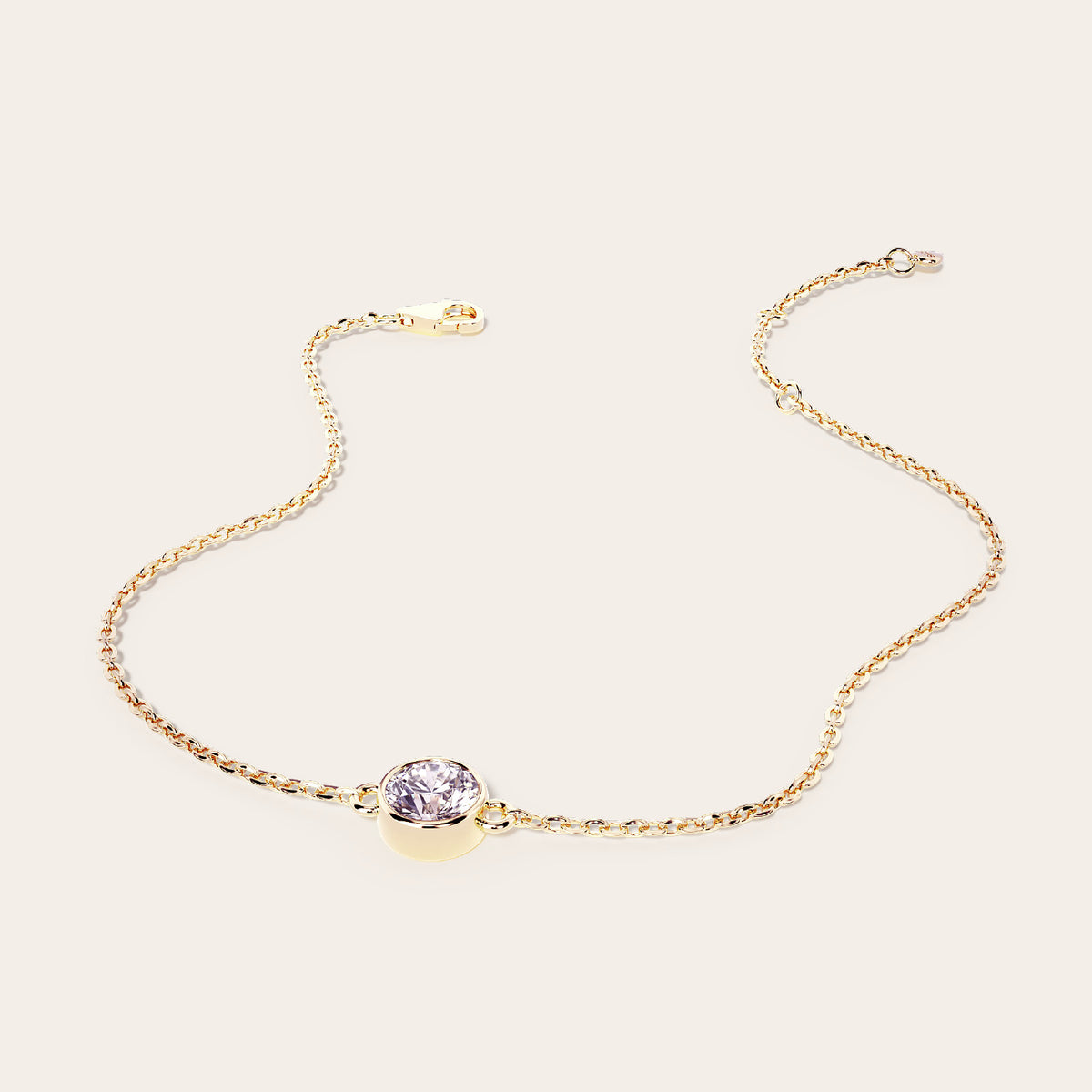 Lucina Bracelet front view – Gold 16-18cm, Gold 18-20cm