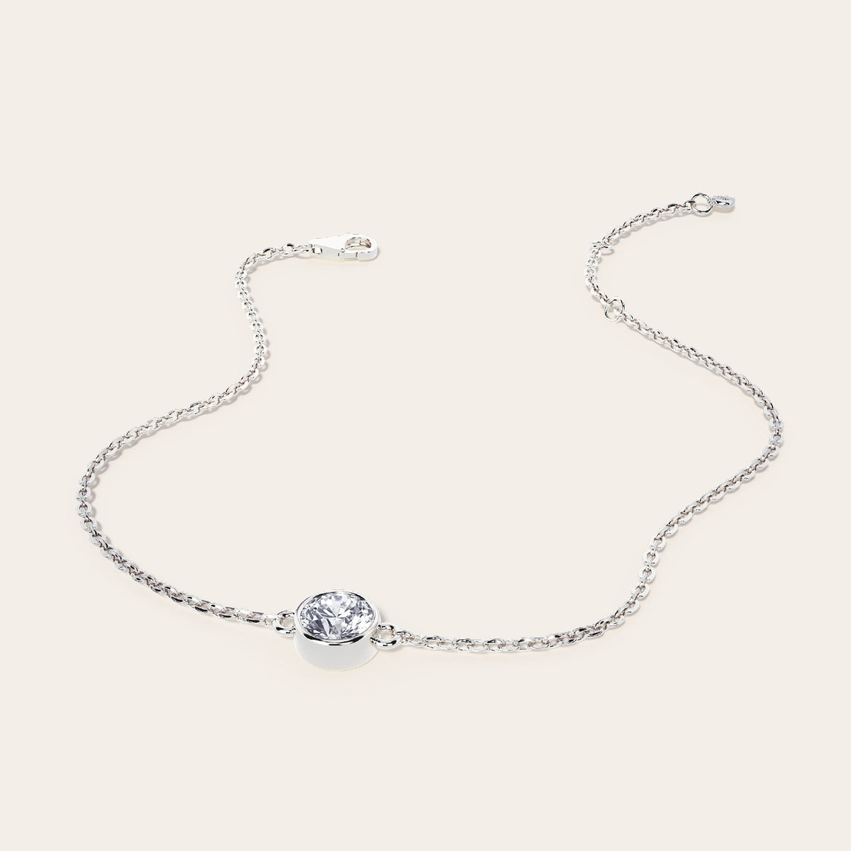 Lucina Bracelet front view – Silver 16-18cm, Silver 18-20cm