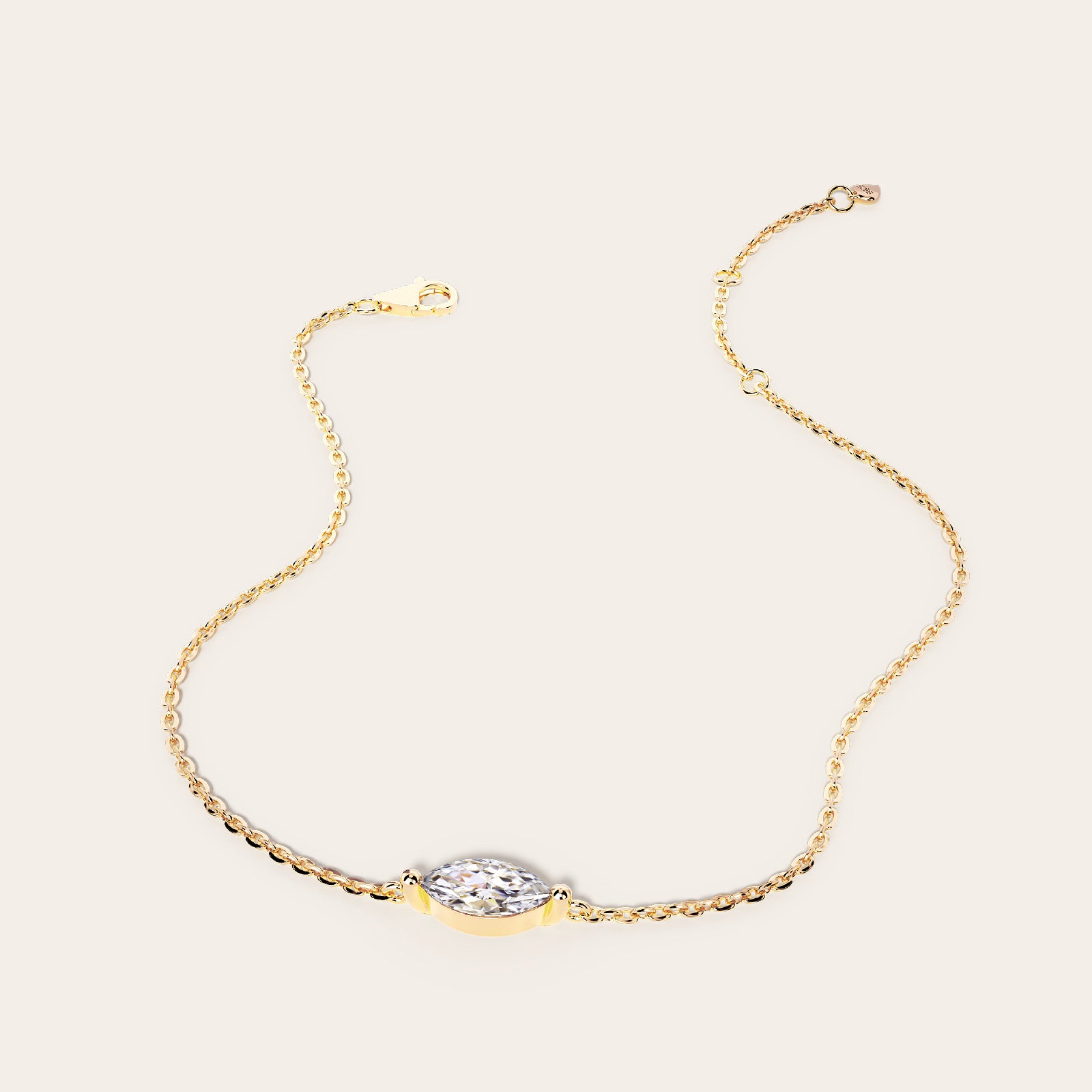Marchesa Bracelet front view – Gold 16-18cm, Gold 18-20cm