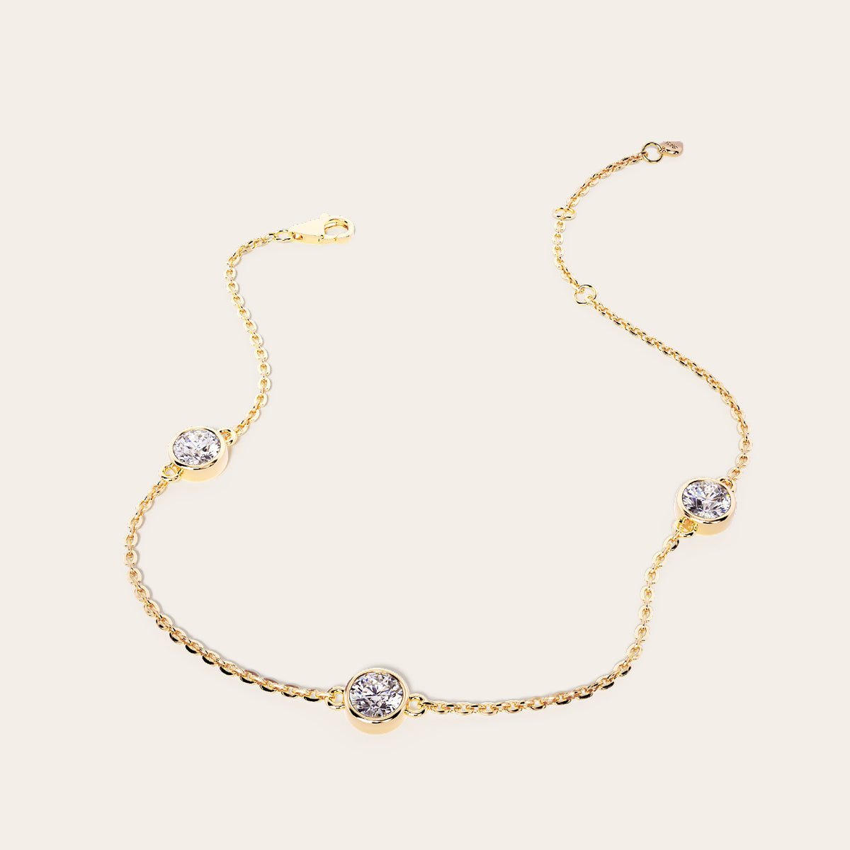 Paloma Bracelet front view – Gold 16-18cm, Gold 18-20cm