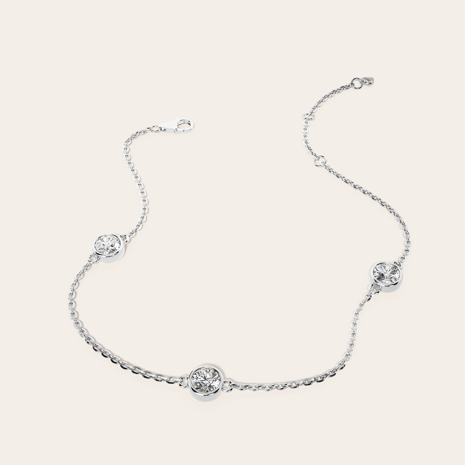 Paloma Bracelet front view – Silver 16-18cm, Silver 18-20cm