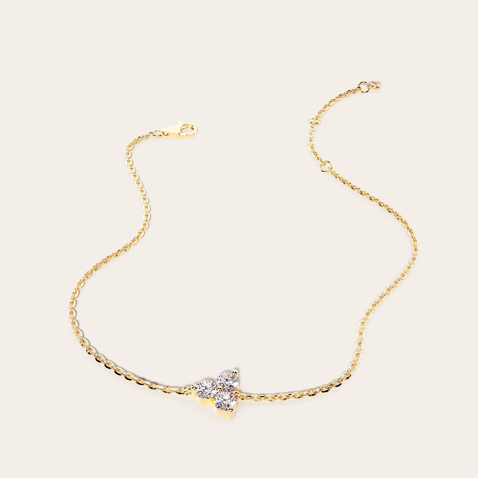 Petal Bracelet front view – Gold 16-18cm, Gold 18-20cm