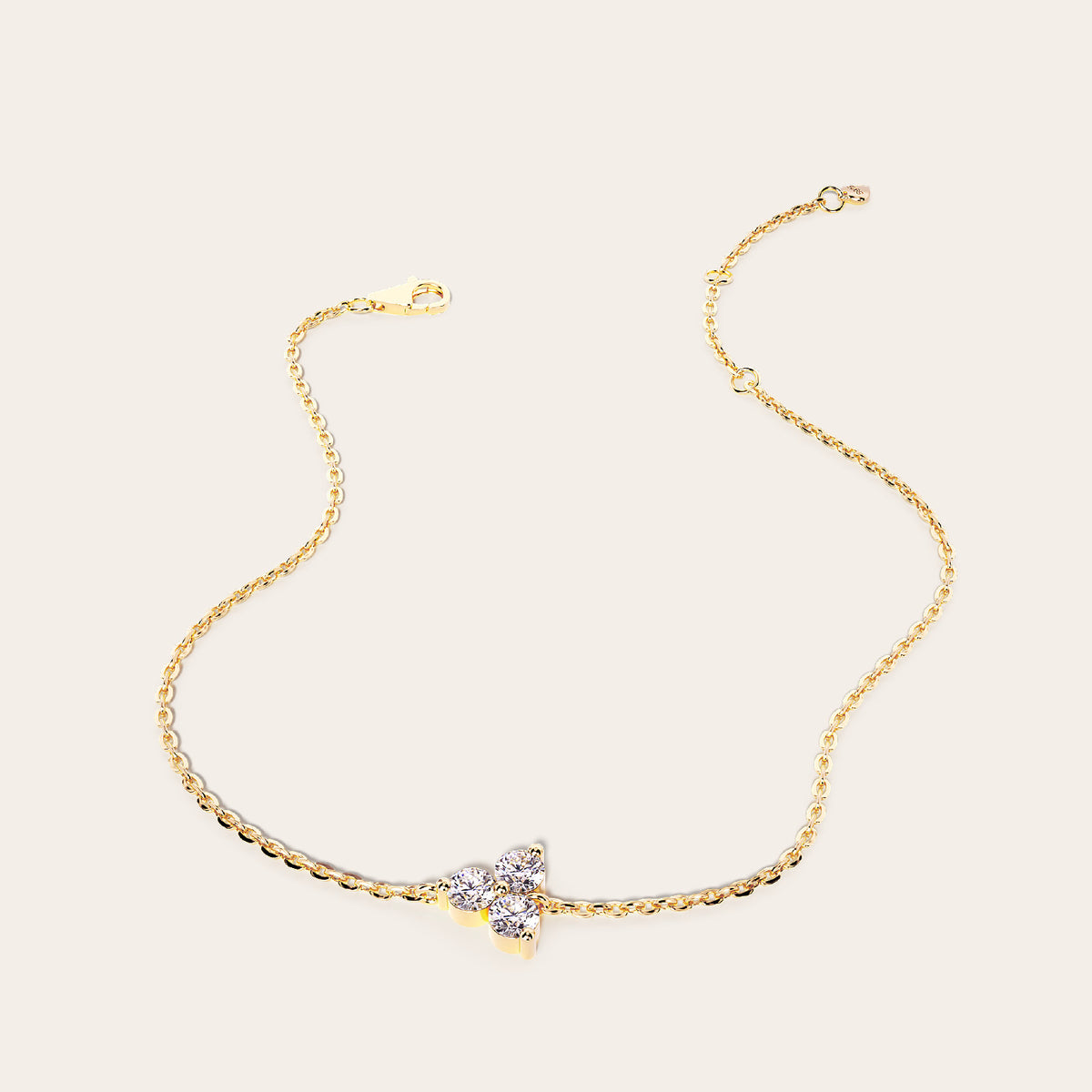 Petal Bracelet front view – Gold 16-18cm, Gold 18-20cm