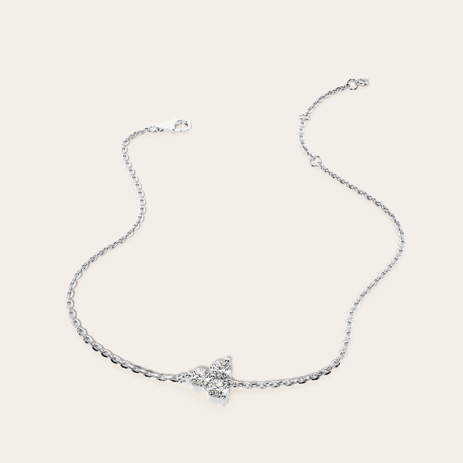 Petal Bracelet front view – Silver 16-18cm, Silver 18-20cm