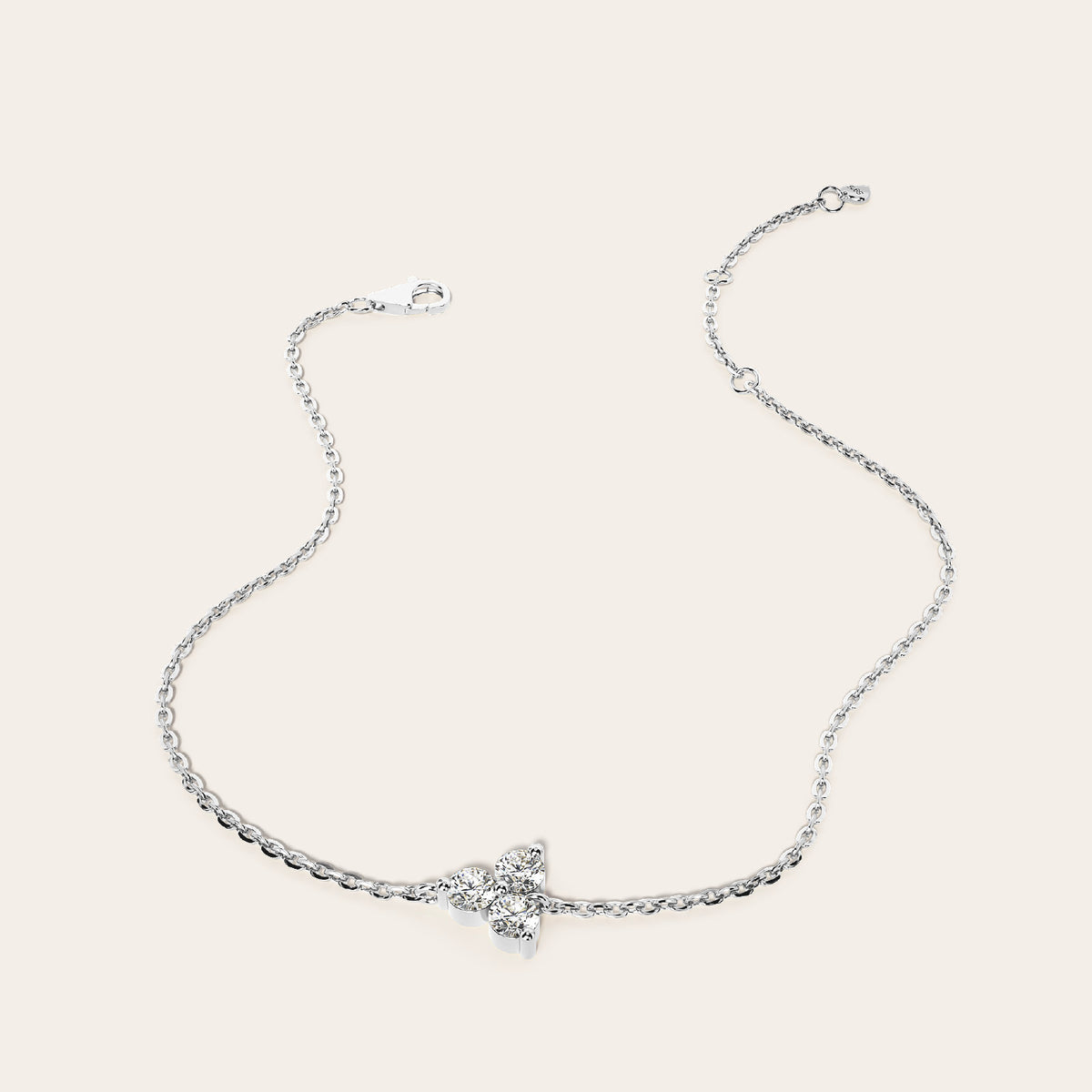 Petal Bracelet front view – Silver 16-18cm, Silver 18-20cm