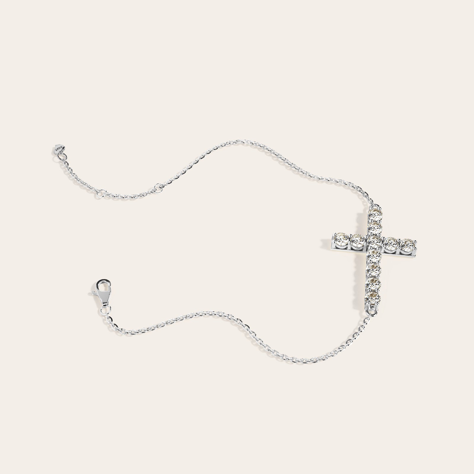 Vera Bracelet side view – Silver 16-18cm, Silver 18-20cm