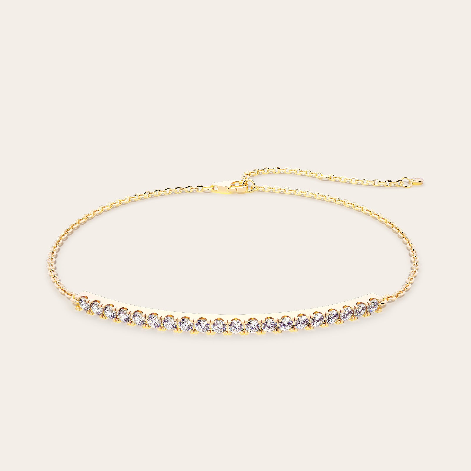 Ana Bracelet top view – Gold 16-18cm, Gold 18-20cm