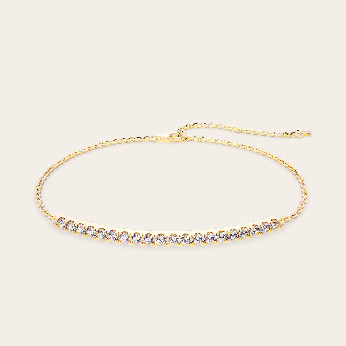Ana Bracelet top view – Gold 16-18cm, Gold 18-20cm