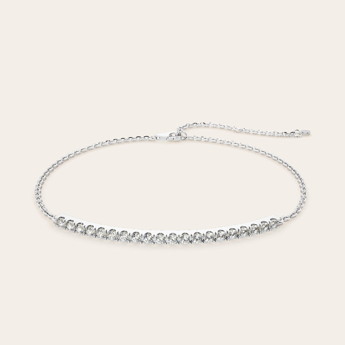 Ana Bracelet top view – Silver 16-18cm, Silver 18-20cm