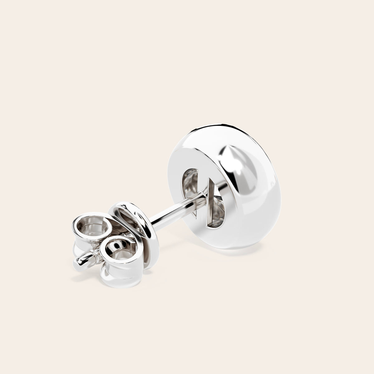 Lucina earrings silver back pair silver 0.5 carat silver 1 carat silver 2 carat