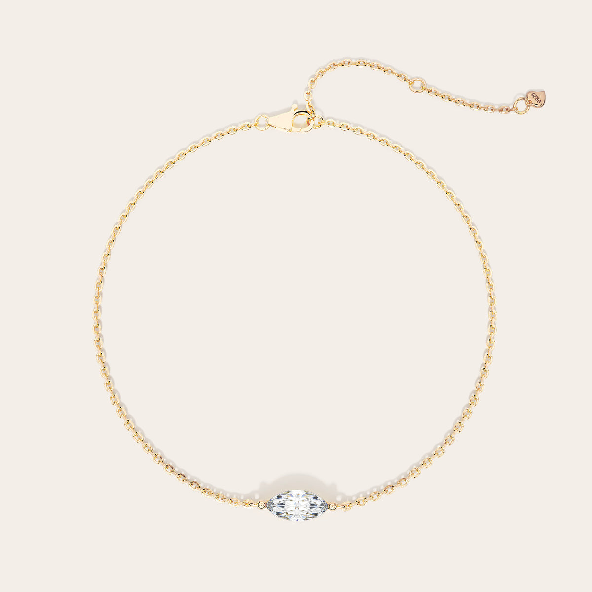 Marchesa Bracelet top view – Gold 16-18cm, Gold 18-20cm