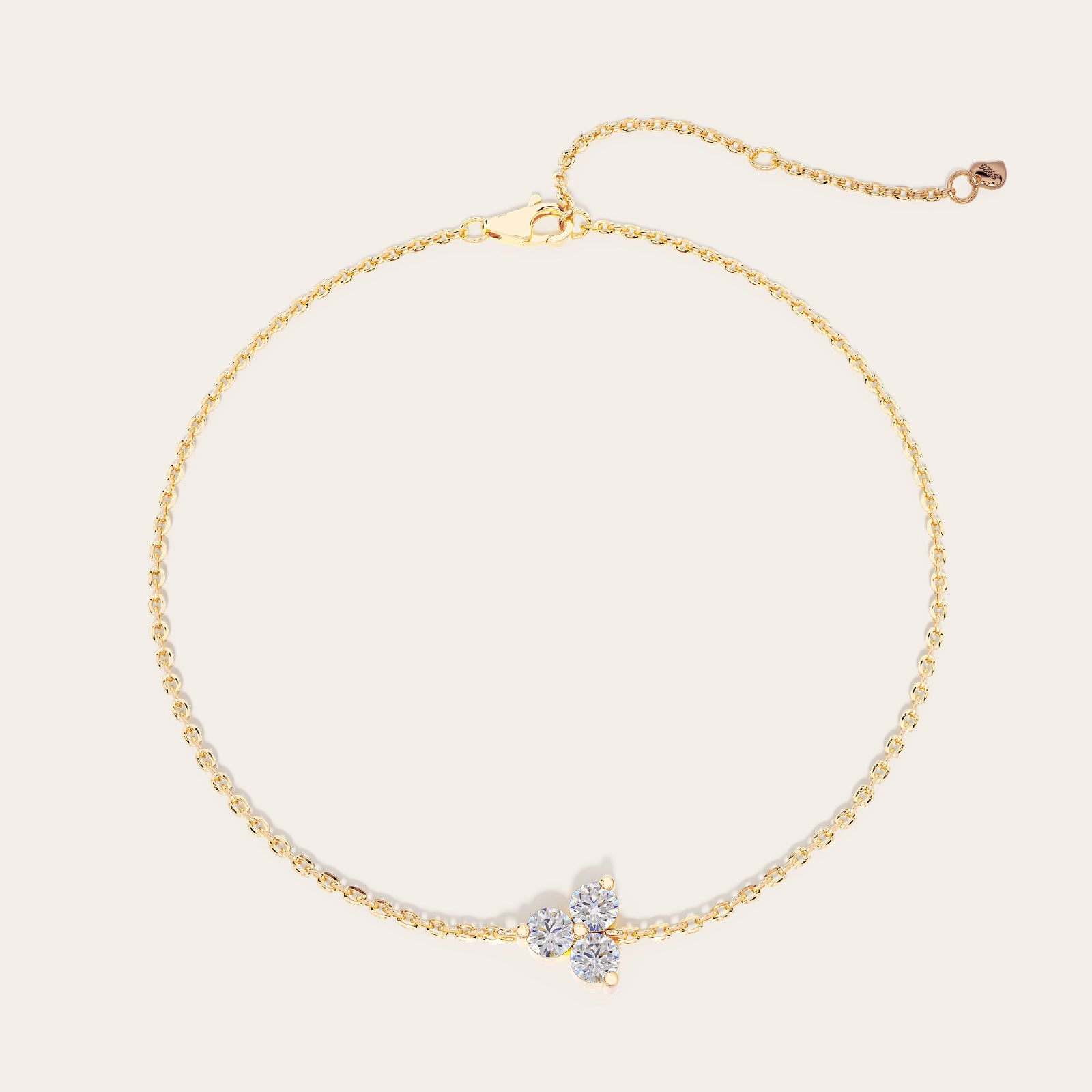 Petal Bracelet top view – Gold 16-18cm, Gold 18-20cm