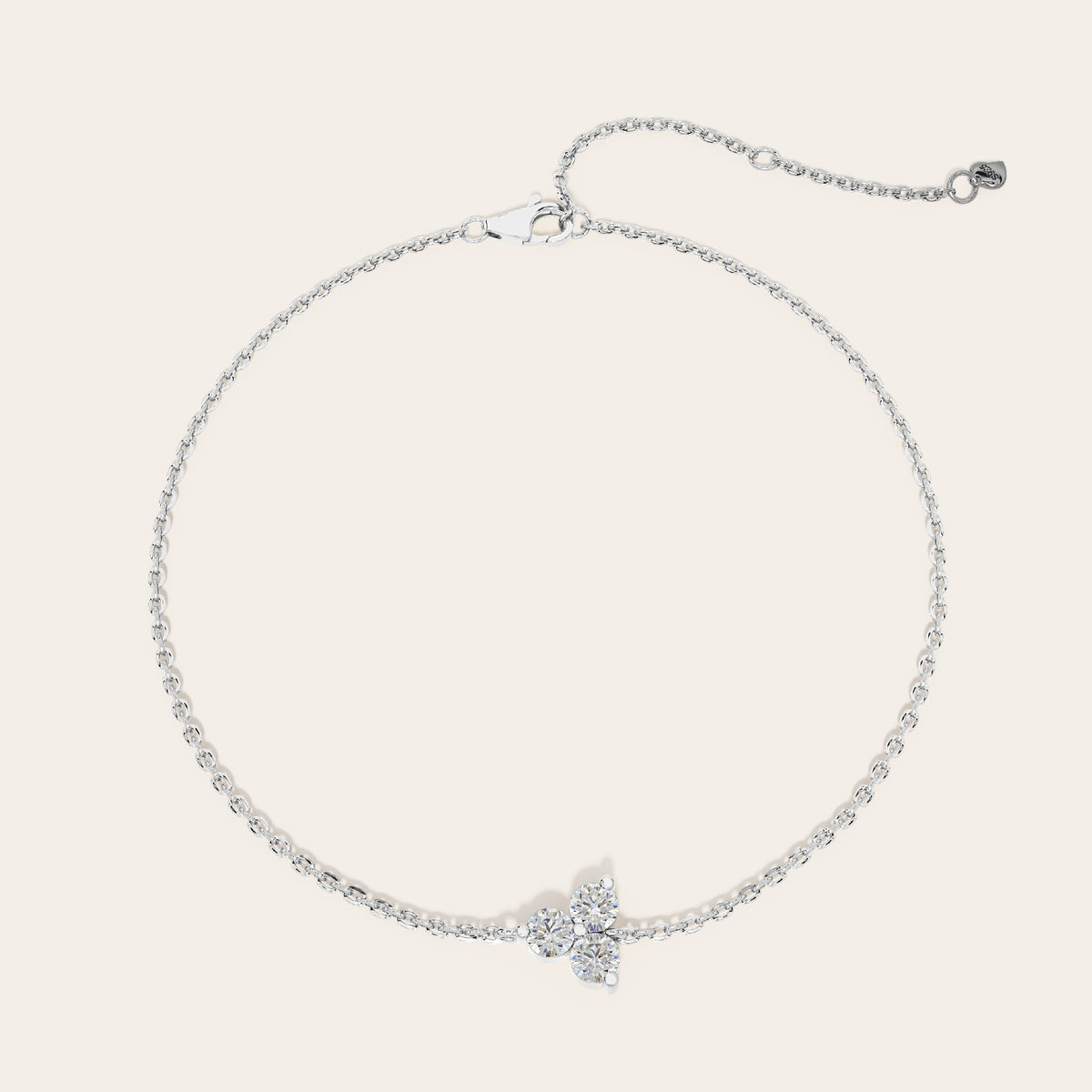 Petal Bracelet top view – Silver 16-18cm, Silver 18-20cm