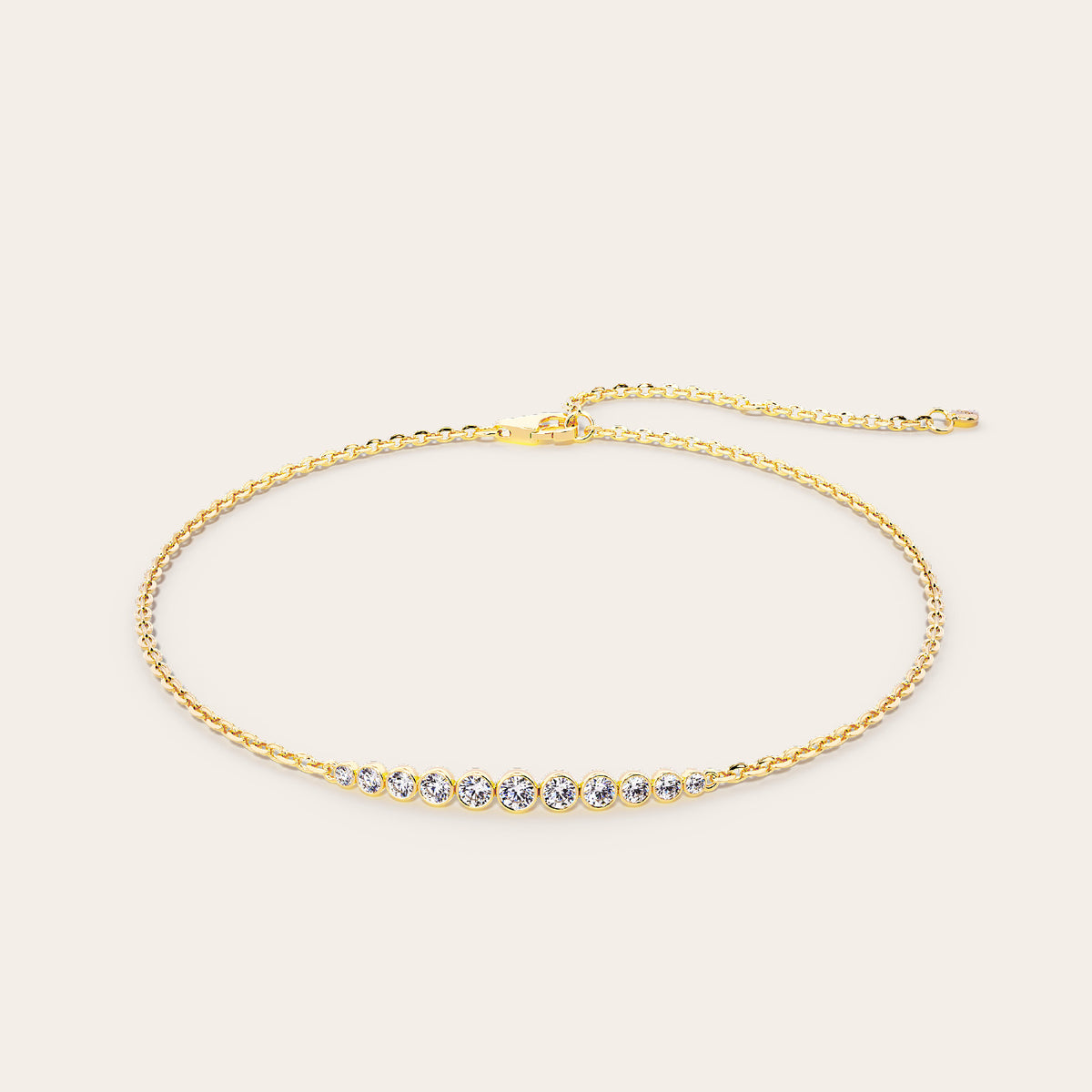 Rita Bracelet top view – Gold 16-18cm, Gold 18-20cm