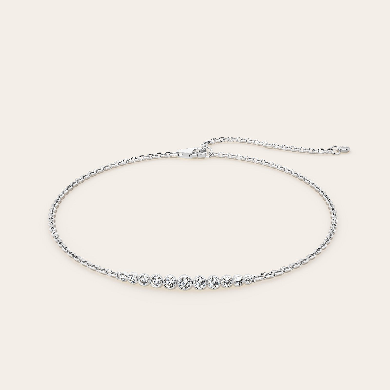 Rita Bracelet top view – Silver 16-18cm, Silver 18-20cm