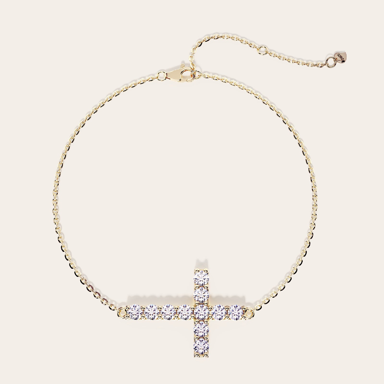Vera Bracelet top view – Gold 16-18cm, Gold 18-20cm