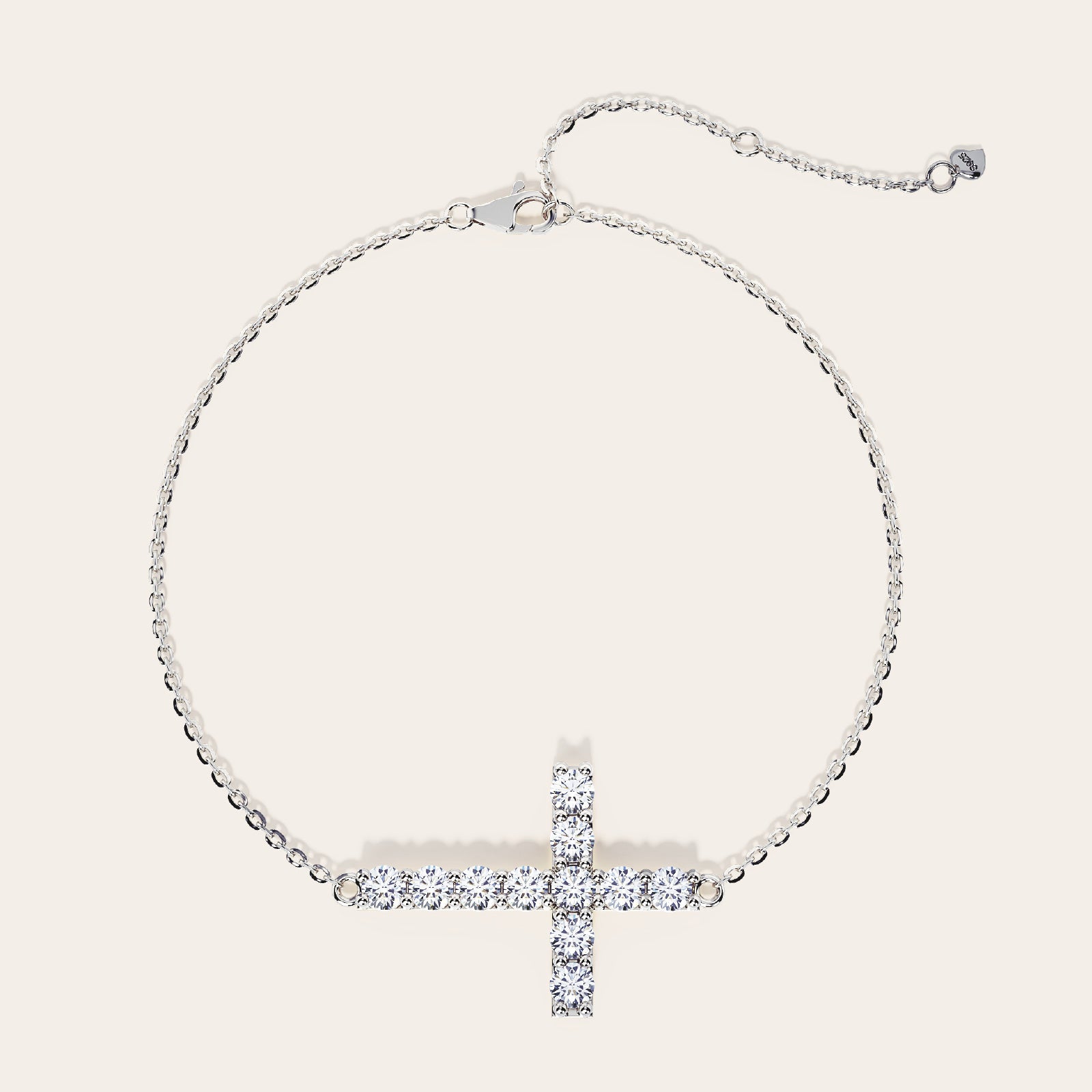 Vera Bracelet top view – Silver 16-18cm, Silver 18-20cm