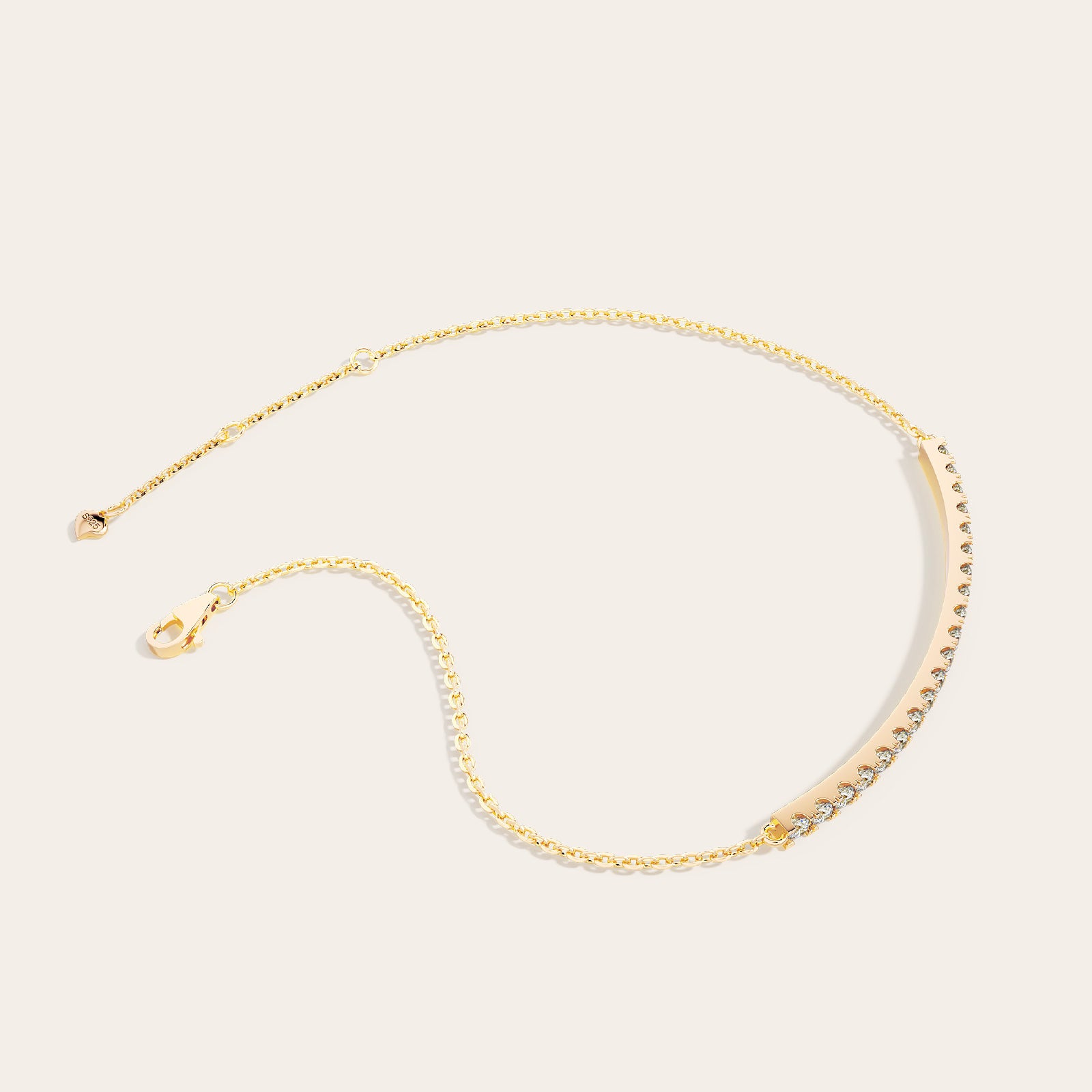 Ana Bracelet side view – Gold 16-18cm, Gold 18-20cm
