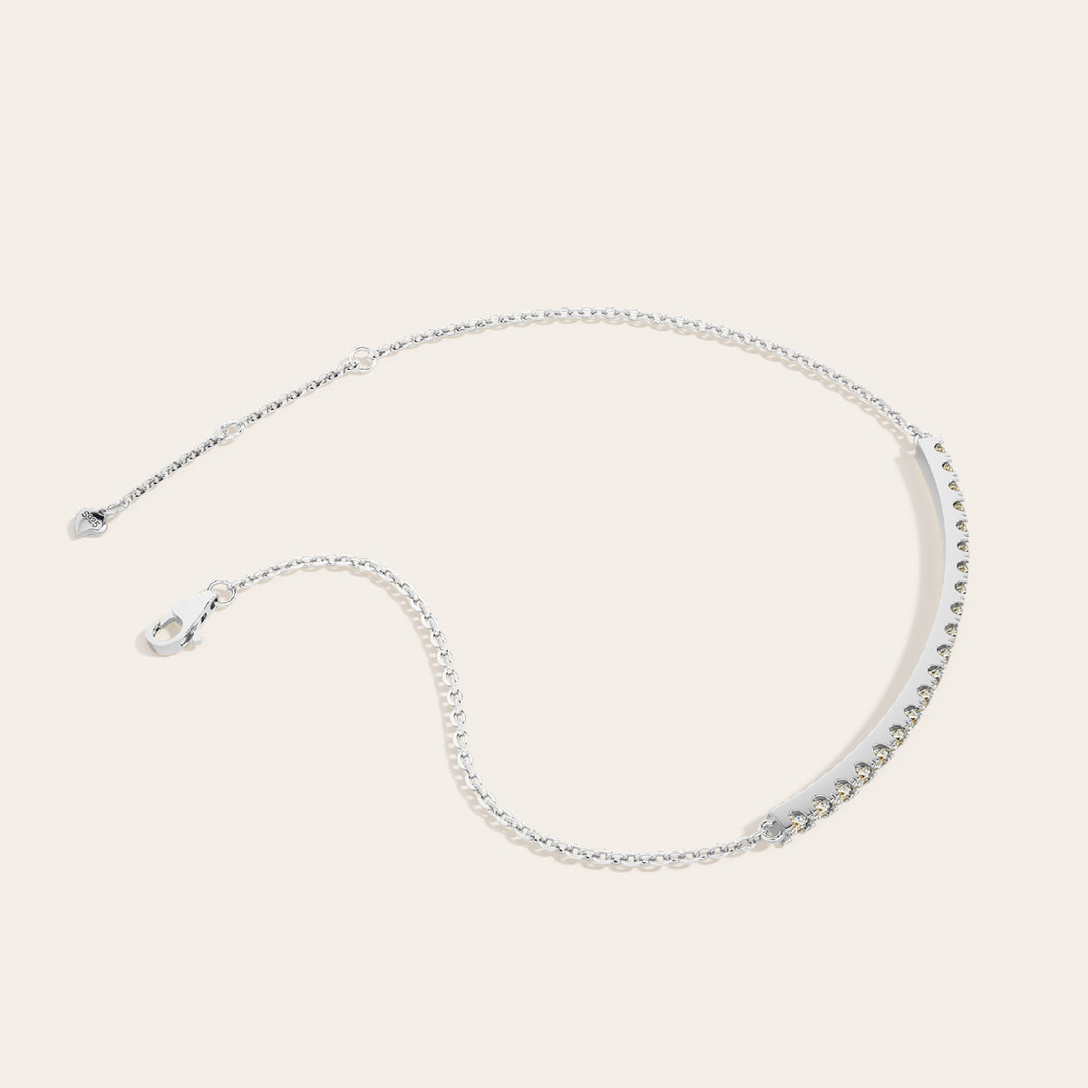 Ana Bracelet side view – Silver 16-18cm, Silver 18-20cm