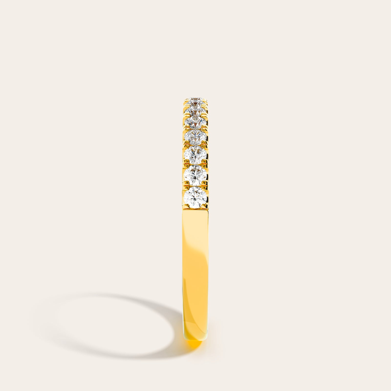 Eternità Half Band Ring side view – Gold 4.5, Gold 5, Gold 5.5, Gold 6, Gold 6.5, Gold 7, Gold 7.5, Gold 8, Gold 8.5, Gold 9, Gold 9.5, Gold 10, Gold 10.5