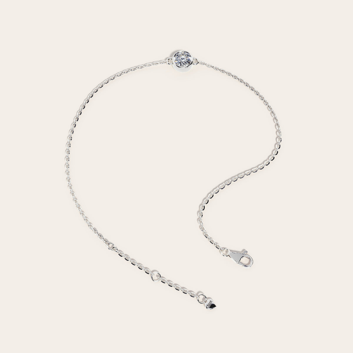 Lucina Bracelet back view – Silver 16-18cm, Silver 18-20cm