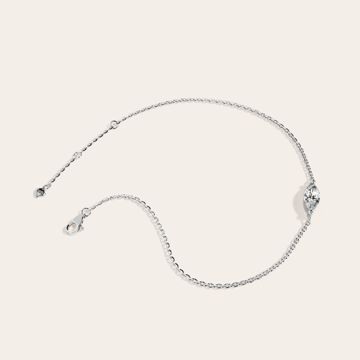 Marchesa Bracelet side view – Silver 16-18cm, Silver 18-20cm