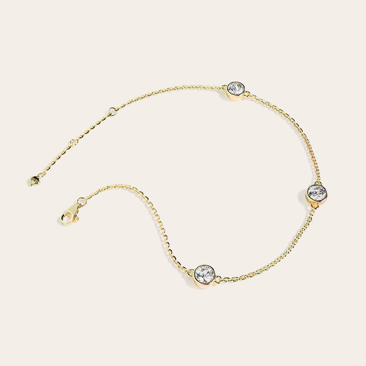 Paloma Bracelet side view – Gold 16-18cm, Gold 18-20cm