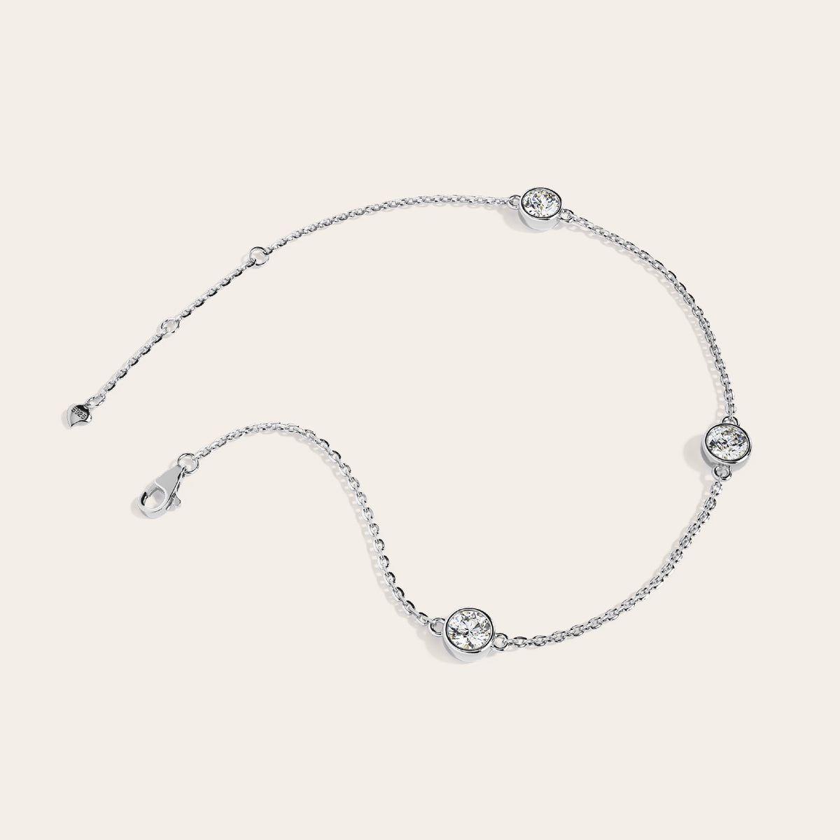 Paloma Bracelet side view – Silver 16-18cm, Silver 18-20cm