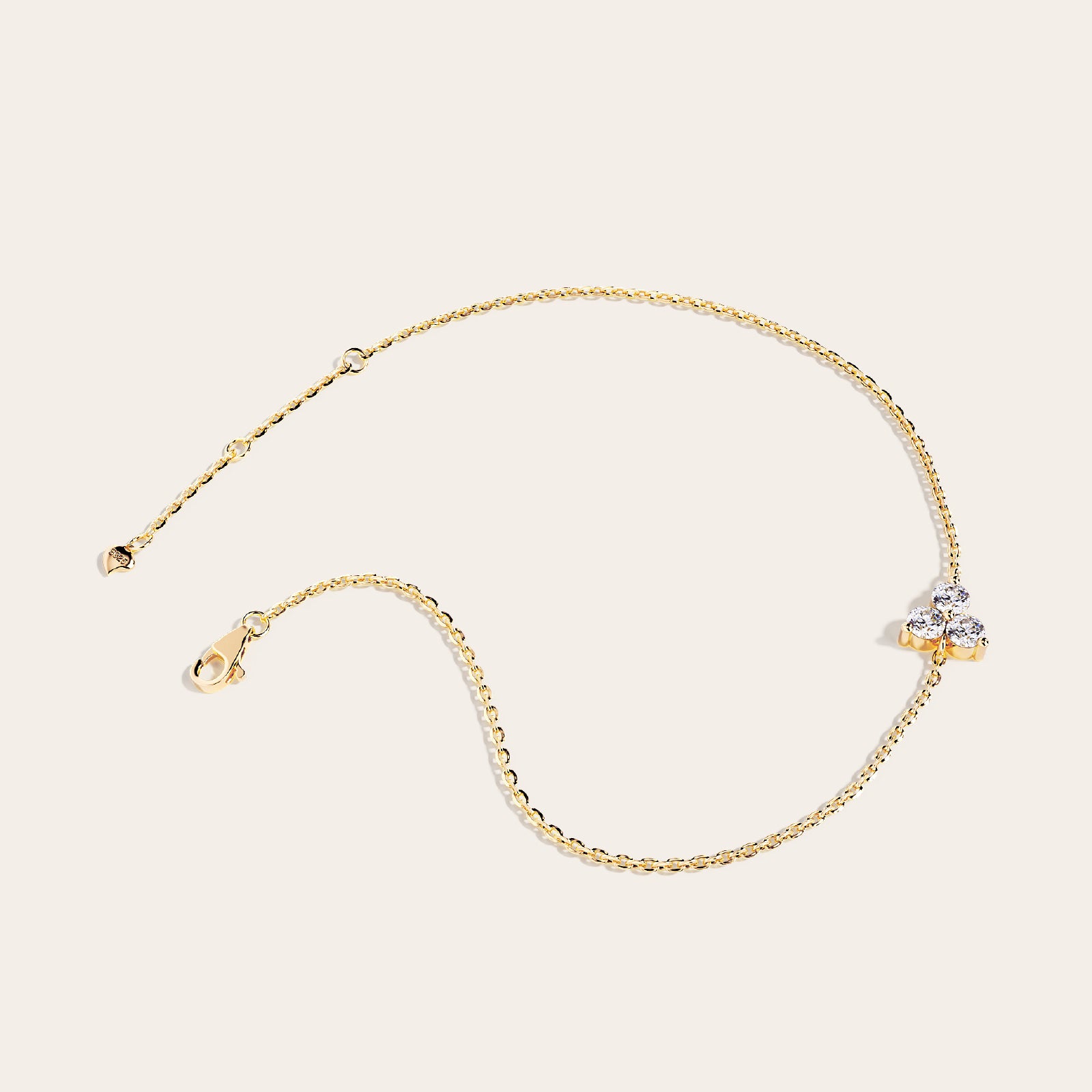 Petal Bracelet side view – Gold 16-18cm, Gold 18-20cm