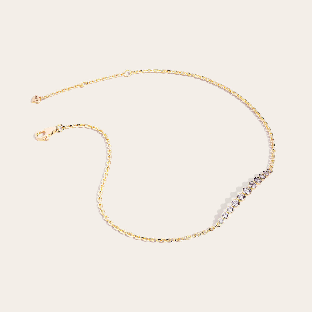 Rita Bracelet side view – Gold 16-18cm, Gold 18-20cm
