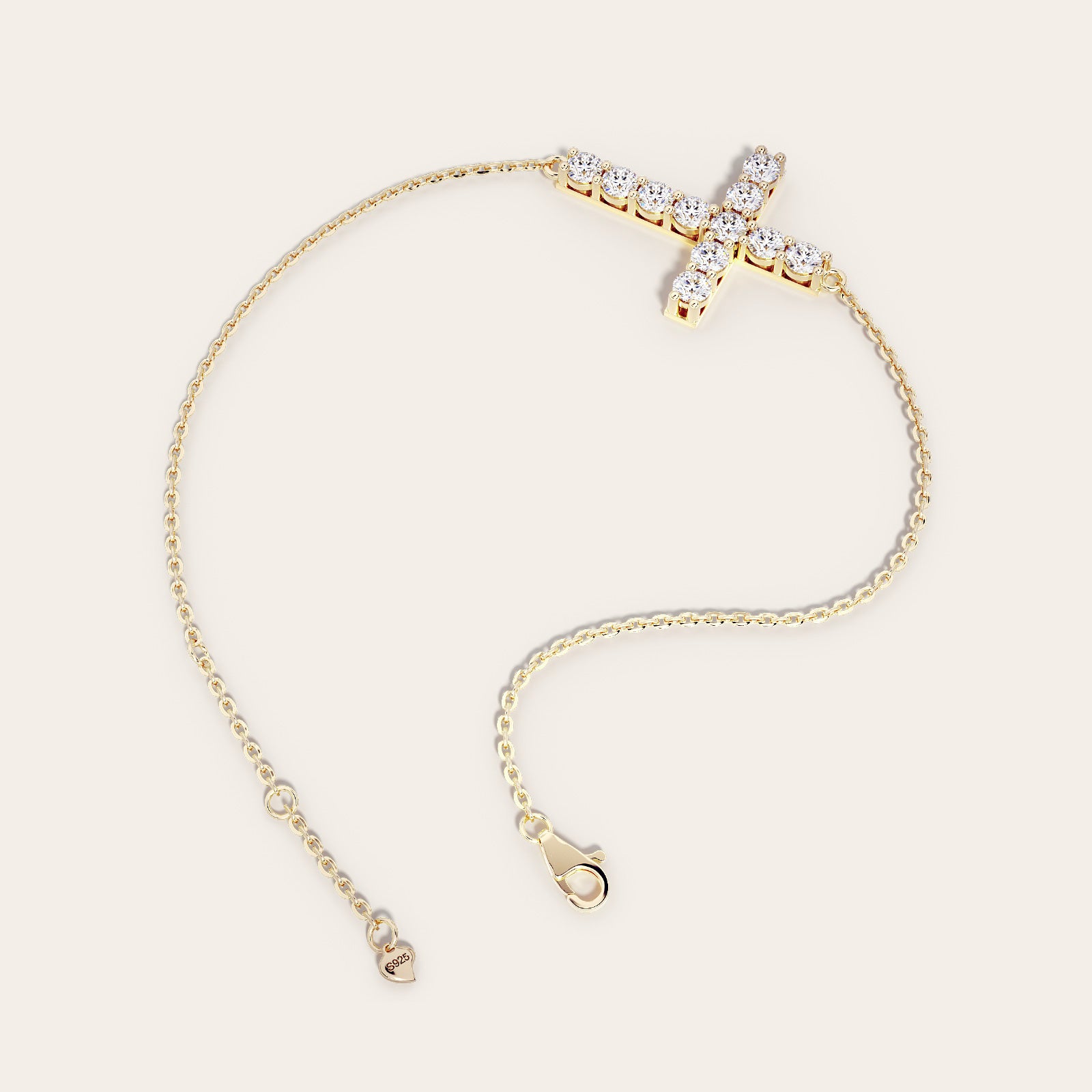 Vera Bracelet back view – Gold 16-18cm, Gold 18-20cm